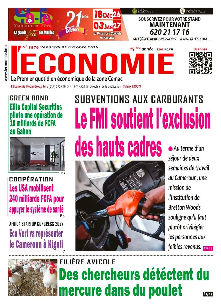 Dernière édition du journal L'Economie
