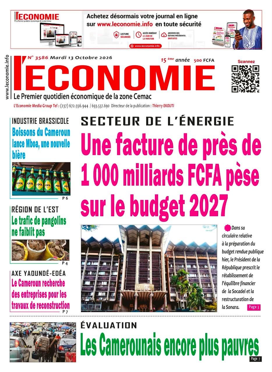 Dernière édition du journal L'Economie
