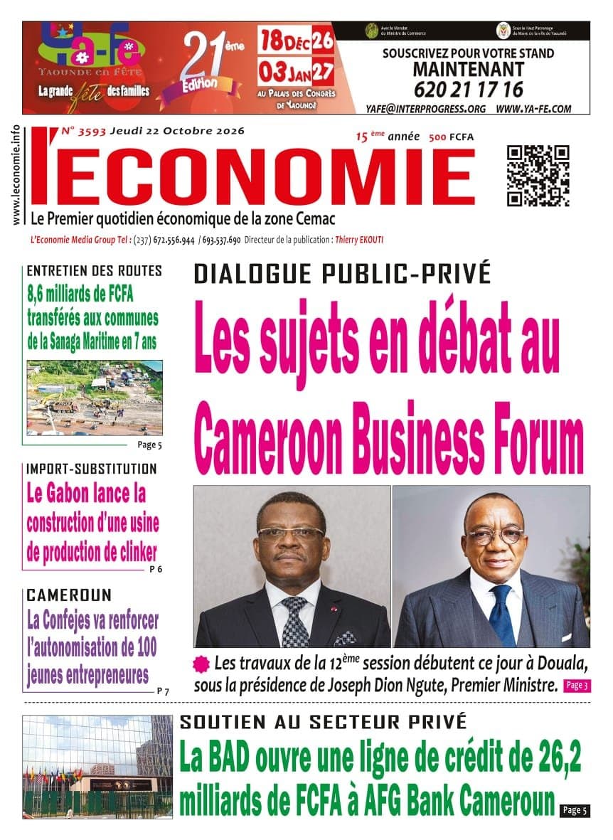 Dernière édition du journal L'Economie