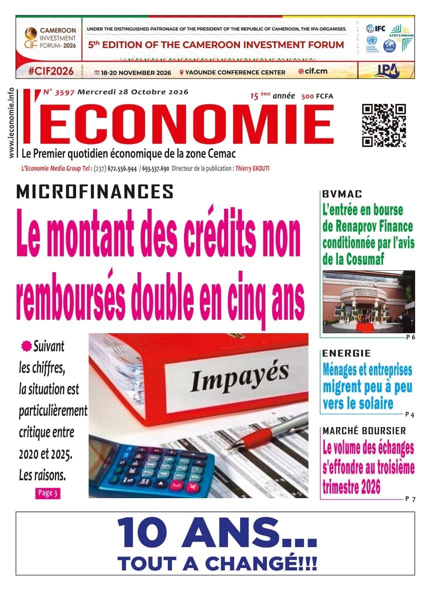 Dernière édition du journal L'Economie