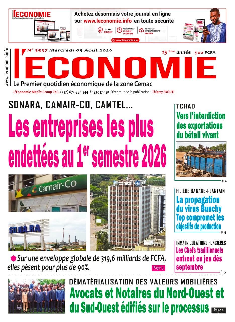 N°3537 du journal l’Economie du Mercredi 05 Août 2026