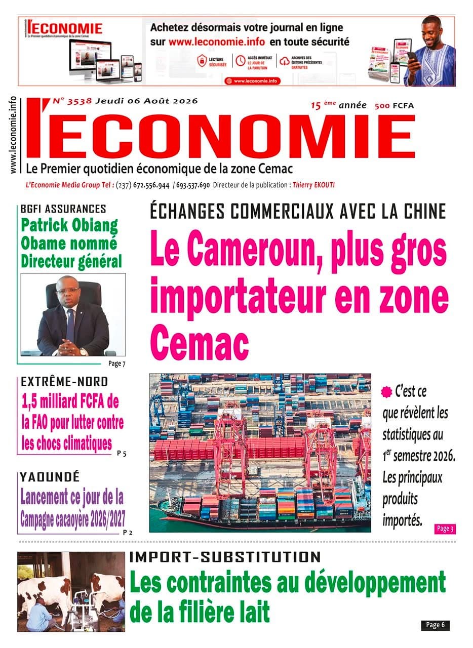 N°3538 de L’Economie du Jeudi 06 Août 2026