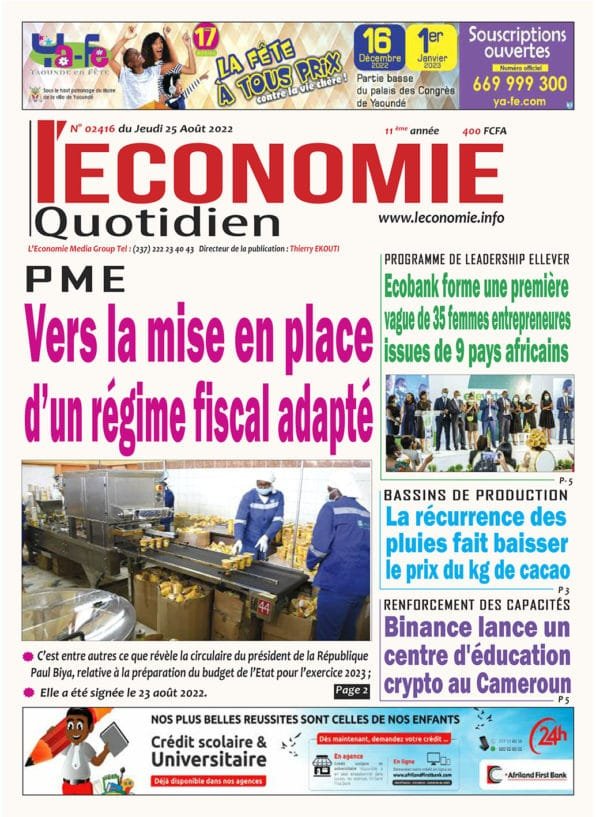 N°02416 L'Economie du Jeudi 25 Aout 2022