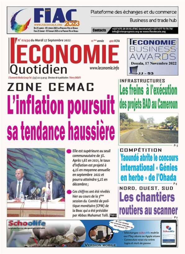 N°02434 de L'Economie du Mardi 27 Septembre 2022