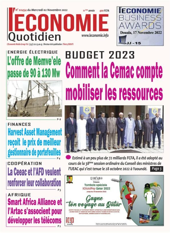 N° 02455 Journal de L'économie du Mercredi 02 Novembre 2022