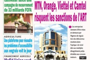 N° 02456 A la Une de L'Economie du Jeudi 03 Novembre 2022