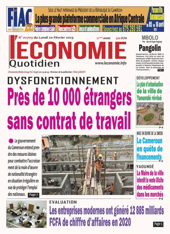 N° 02703 du Journal le quotidien L'Économie