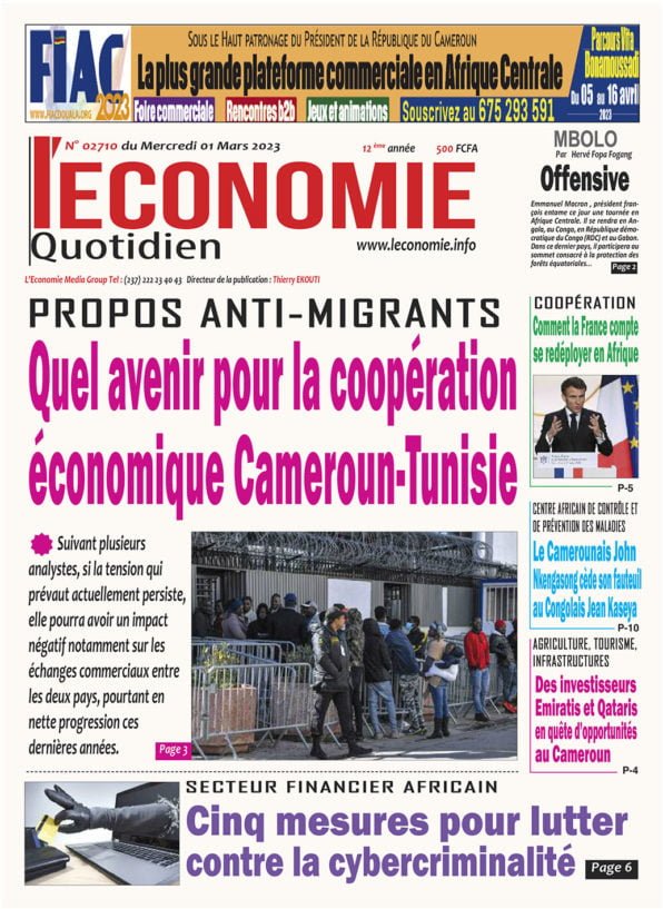 N°02710 du journal le quotidien L'Économie