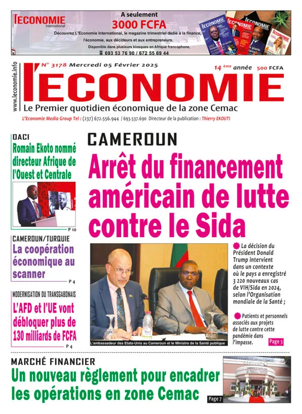 N°3178Journal L'Economie du Mercredi 05 Février 2025