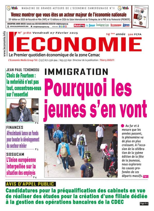 N°3180 journal L'Economie du Vendredi 07 Février 2025