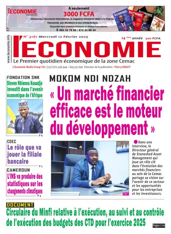 N°3181 du journal L'Economie ce Mercredi 12 Février 2025