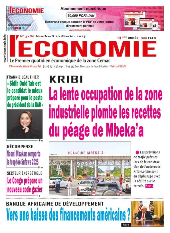 N° 3188 journal L'Economie du Vendredi 21 Février 2025