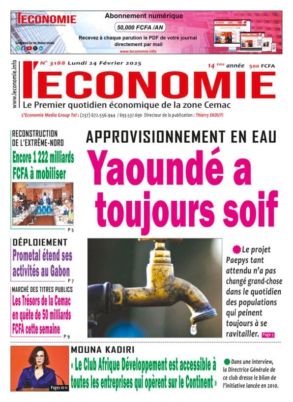 N° 3189Journal L'Economie du lundi 24 Février 2025