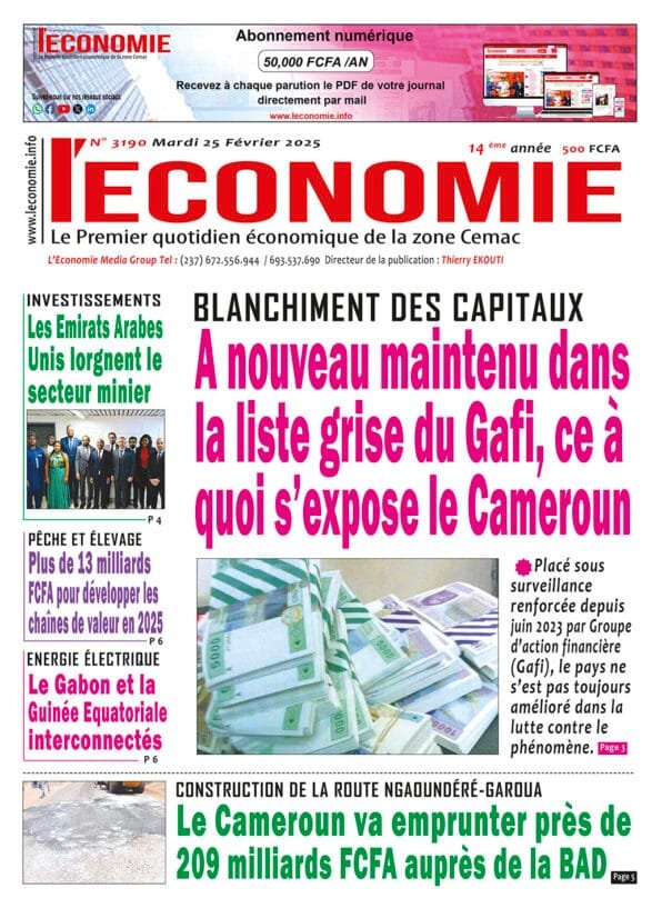 N°3190Journal L'Economie du Journal du Mardi 25 Février 2025