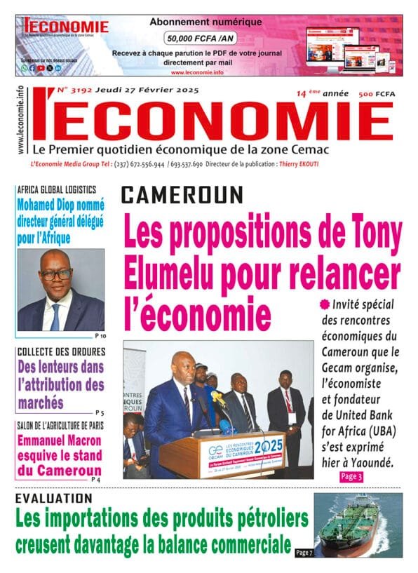 N°3192Journal L'Economie du Jeudi 27 Février 2025