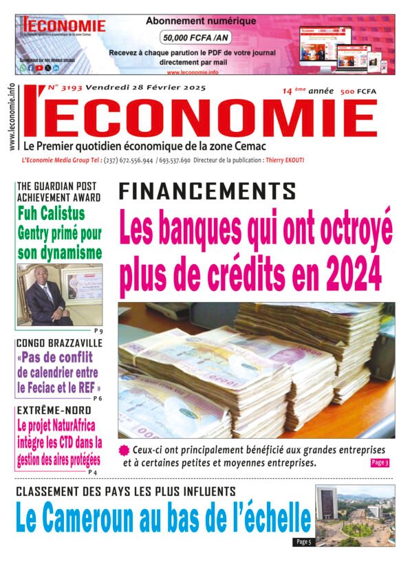N°3193 journal L'Economie du Vendredi 28 Février 2025