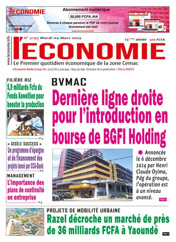 N°3195 journal L'Economie du Mardi 04 Mars 2025