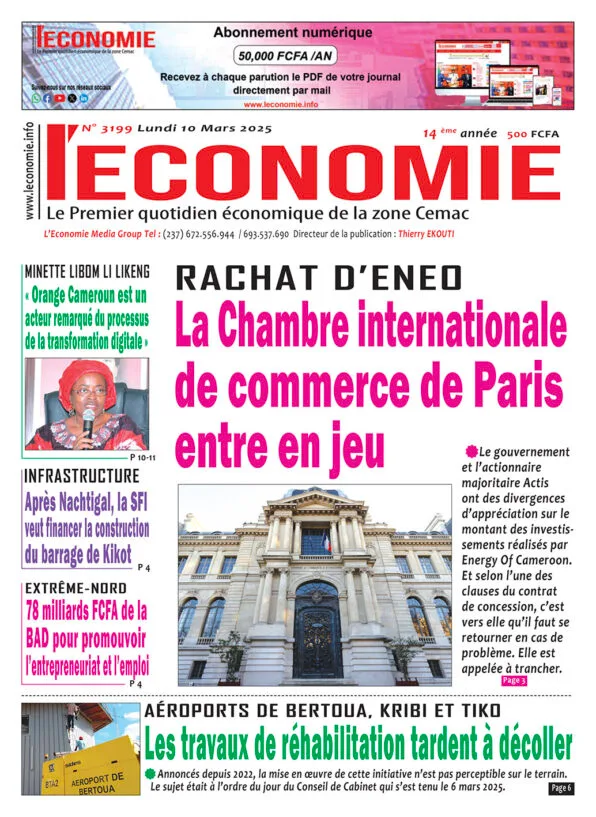 N° 3199 du journal  L'Economie du Lundi 10 Mars 2025