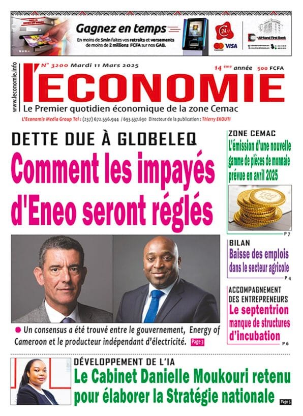 N° 3200 dur journal L'Economie du Mardi 11 Mars 2025
