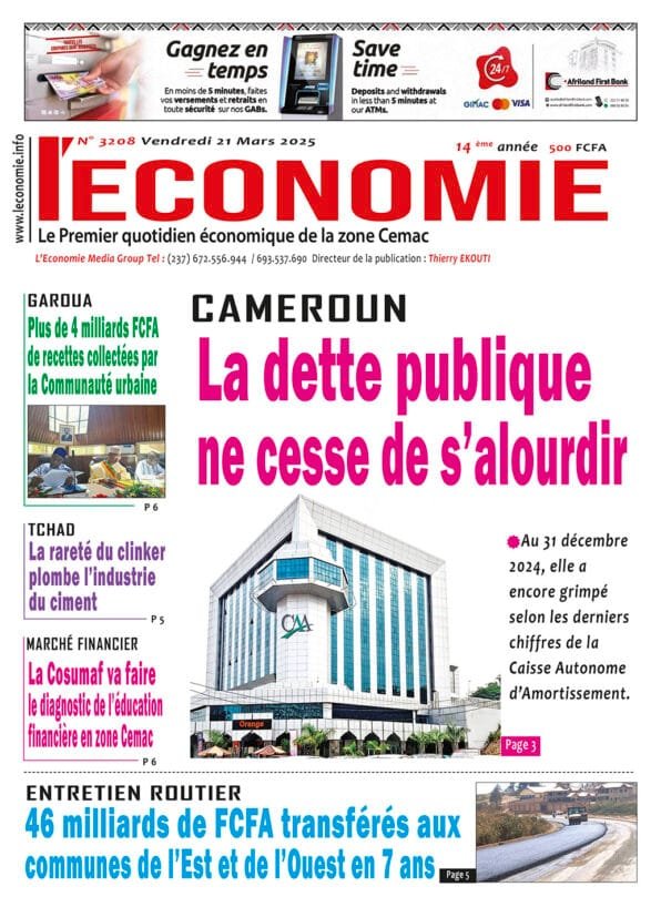 N°3208 du Journal L'Economie du Vendredi 21 Mars 2025