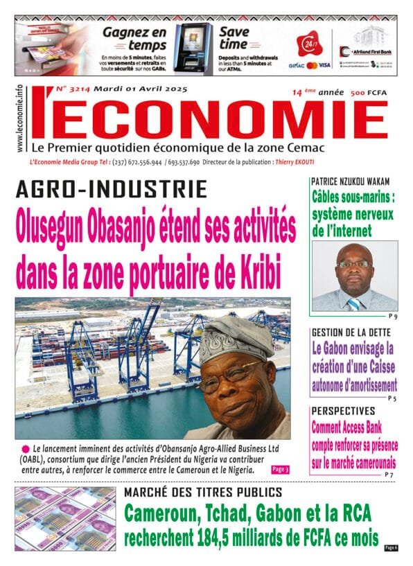 N°3214 du journal L'Economie du Mardi 01 Avril 2025