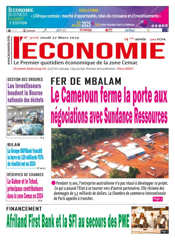 N°3216 du Journal L'Economie du Jeudi 03 Avril 2025