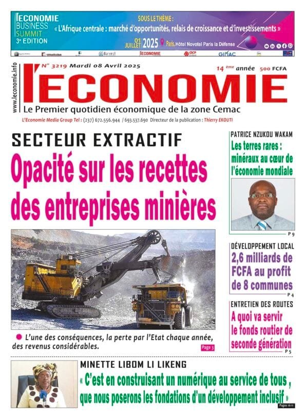 N°3219 du Journal L'Economie du Mardi 08 Avril 2025