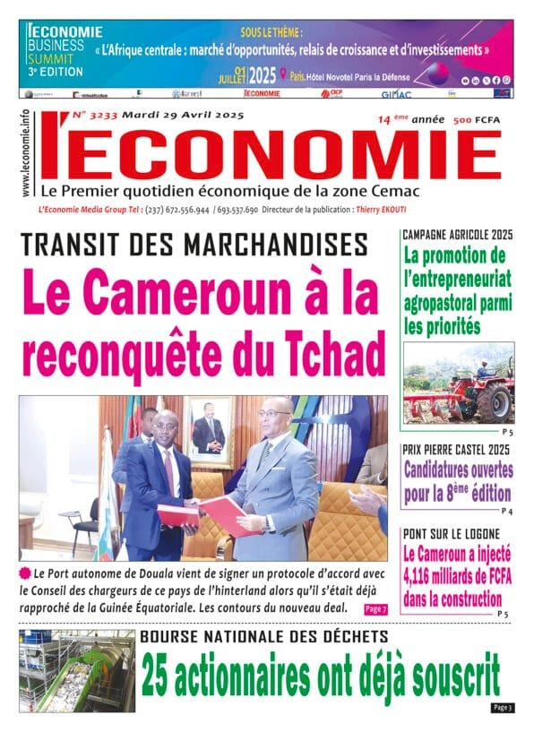 N°3233 Journal L'Economie du Mardi 29 Avril 2025