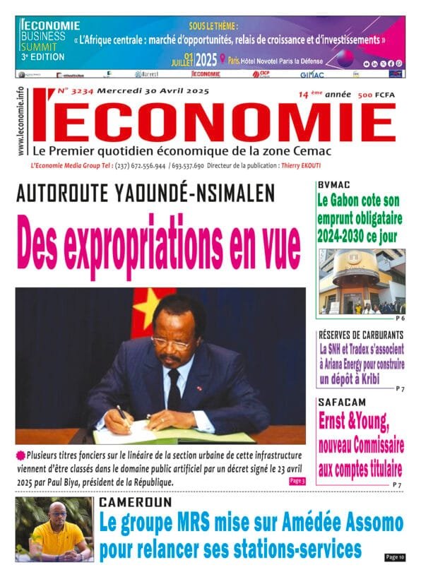N°3234du journal L'Economie du Mercredi 30 Avril 2025