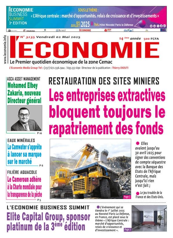 N°3235Journal L'ECONOMIE  du Vendredi 02 Mai 2025