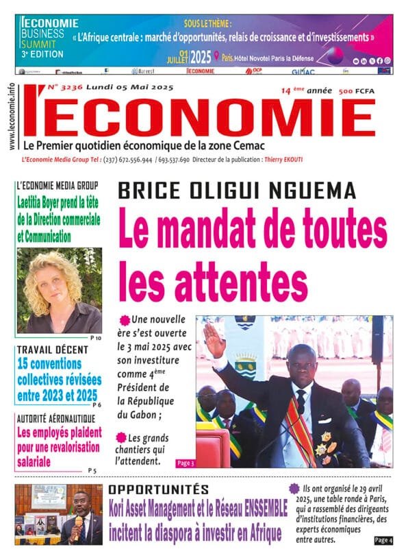 N° 3236 journal L'Economie du Lundi 05 Mai 2025