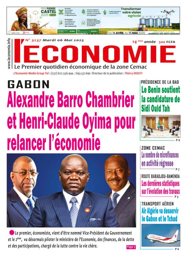N°3237 du jounral L'Economie du Mardi 06 Mai 2025