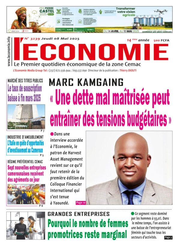 N°3239 Journal L'Economie du Jeudi 08 Mai 2025