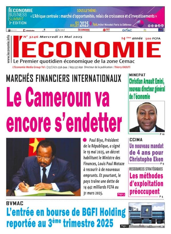 N°3246 Journal L'ECONOMIE du Mercredi 21 Mai 2025