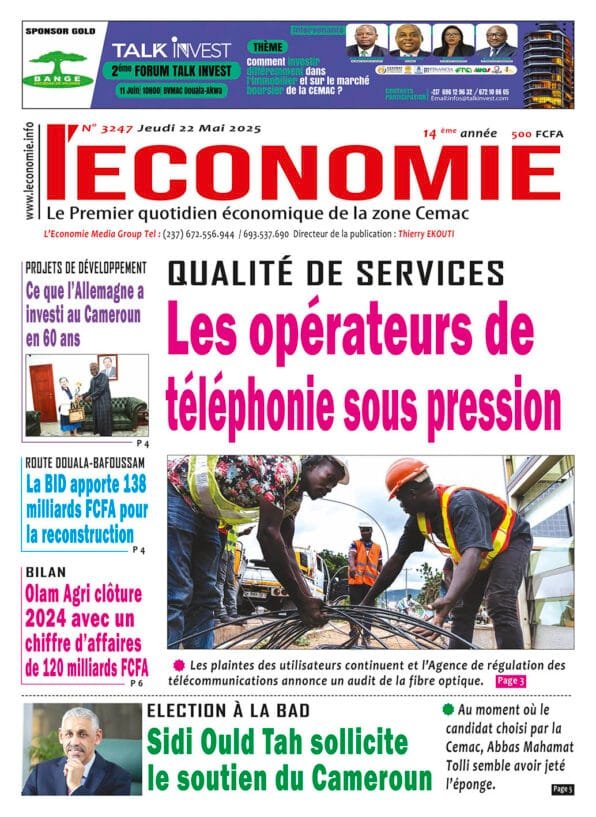 N°3247 Journal L'Economie du Jeudi 22 Mai 2025