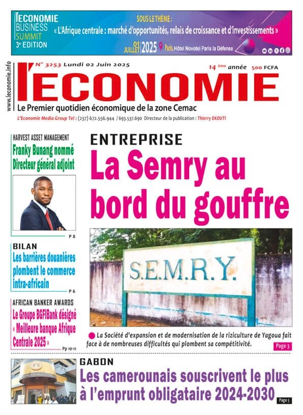 N°3253 du journal L'ECONOMIE du Lundi 02 Juin 2025
