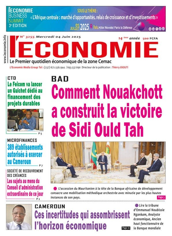 N° 3255  du  Journal L'Economie du Mercredi 04 Juin 2025