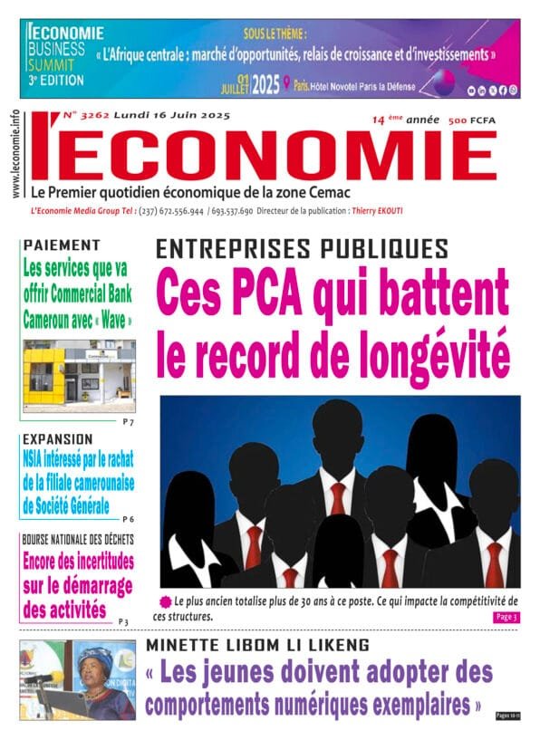 N°3262 du journal L'ECONOMIE du lundi 16 Juin 2025