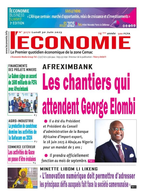 N°3272 du journal L'Economie du lundi 30 Juin 2025