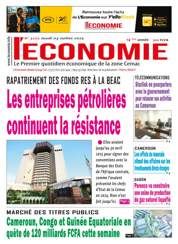 N°3275 du journal L'Economie du Jeudi 03 Juillet 2025
