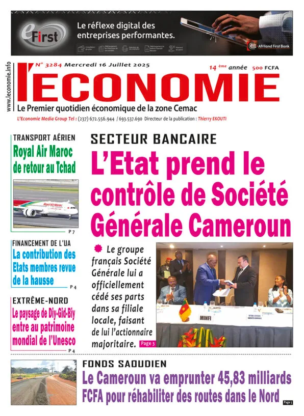 N°3284  du journal L'Economie du Mercredi 16 Juillet 2025