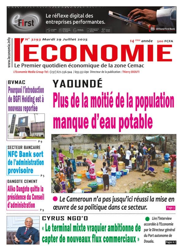 N°3293 du journal L'Economie du Mardi 29 Juillet 2025