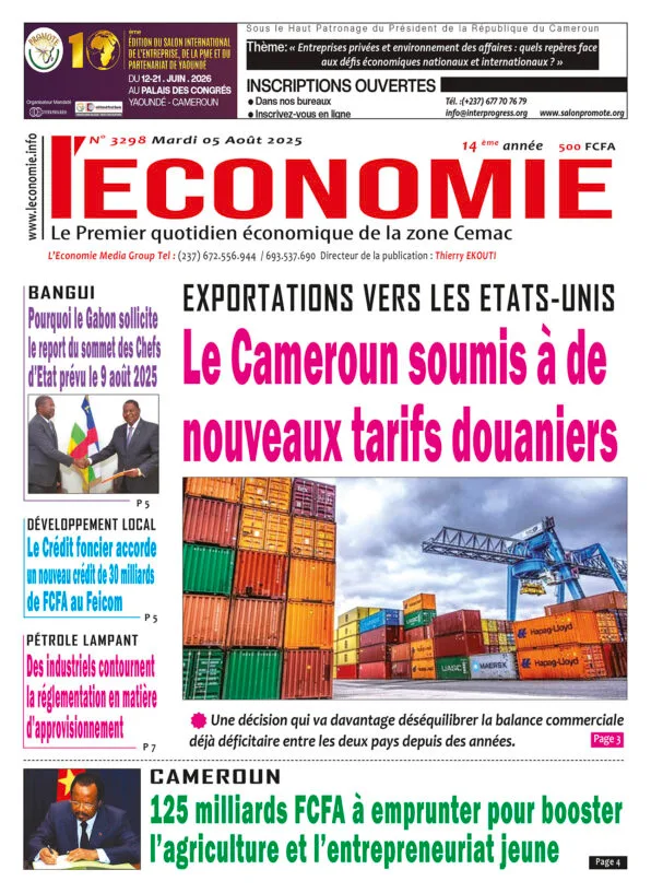 N°3298 journal L'Economie du Mardi 05 Août 2025