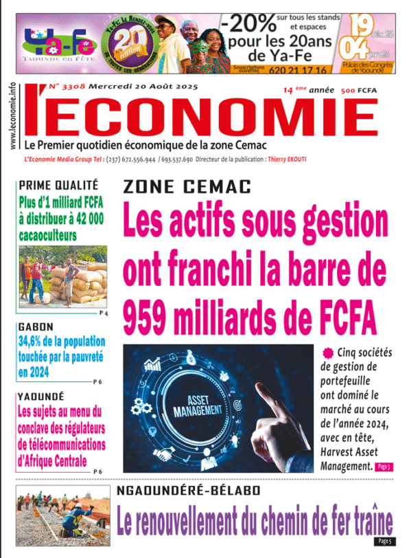 N°3308 journal L'Economie du Mercredi 20 Août 2025