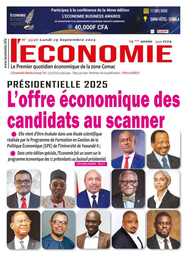 N°3336 du journal L'Economie du Lundi 29 septembre 2025