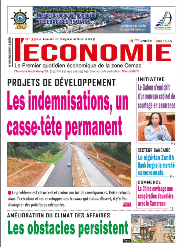 N°3324 du journal L'Economie du 11 septembre 2025