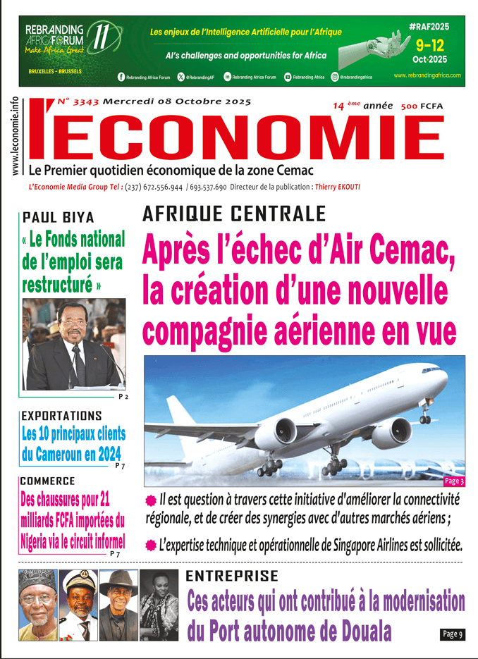 N°3343 du journal L'Economie du Mercredi 08 Octobre 2025