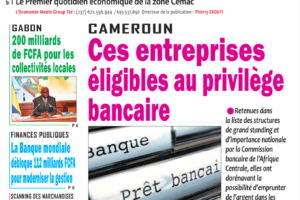 N°3400 du journal L'Economie du jeudi 15 Janvier 2026.