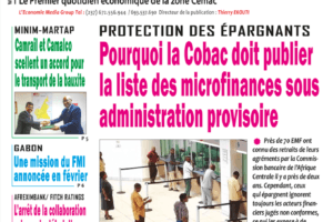 N°3408 du journal LEconomie du Mardi 27 Janvier 2026